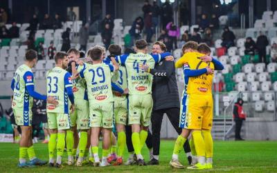 Piłkarze Sandecji Nowy Sącz zagrają w barażach o awans do Betclic 1. Ligi z Olimpią Grudziądz (fot. Roksana Obcowska)