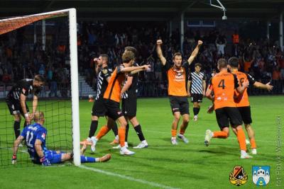 KSZO Ostrowiec Świętokrzyski pokonał Wikęd Luzino w półfinale baraży (fot. Patryk Wesołowski)