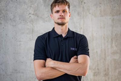 Na zdjęciu Patryk Kieliś, nowy zawodnik Sandecji Nowy Sącz (fot. Adrian Maraś / sandecja.pl)