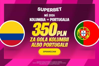 Promocja na MŚ 2026. 350 PLN za gola w meczu Kolumbia - Portugalia