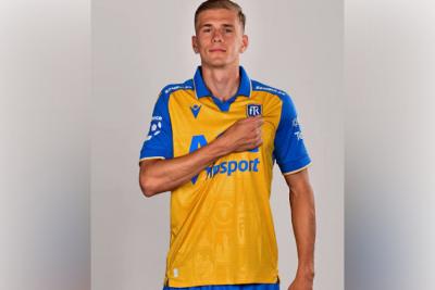 Na zdjęciu Yegor Tsykalo jeszcze w barwch czeskiego FK Teplice (fot. FK Teplice)