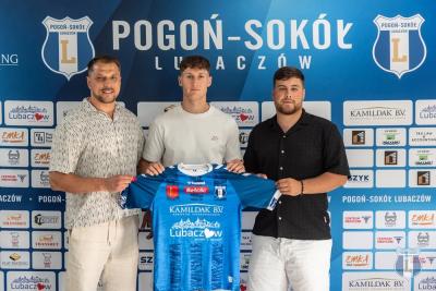   Emil Andruszkiewicz nowym zawodnikiem Pogoni-Sokoła Lubaczów. (fot. Pogoń-Sokół Lubaczów)