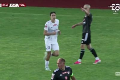 Skrót meczu Pogoń Grodzisk Mazowiecki - Stal Rzeszów 1-1 (fot. YouTube / TVP Sport)