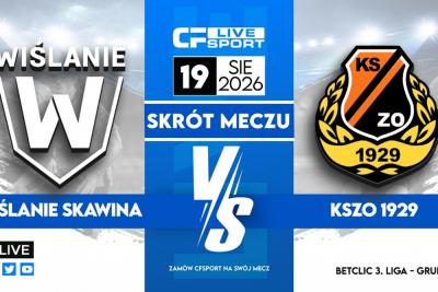 Skrót meczu Wiślanie Skawina - KSZO Ostrowiec Świętokrzyski 2-2 (fot. YouTube / CFsport)