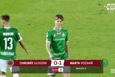 Skrót meczu Chrobry Głogów - Warta Poznań 0-1 (fot. YouTube)