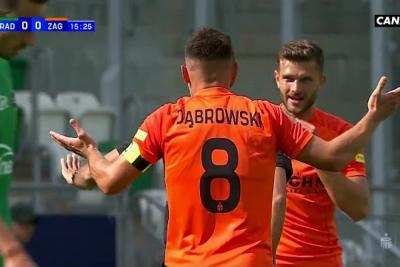 Skrót meczu Radomiak Radom - Zagłębie Lubin 0-0 (fot. YouTube / CANAL+ SPORT)