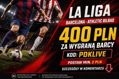 Barcelona - Athletic Bilbao: 400 PLN bonusu za trafiony typ na Barcę
