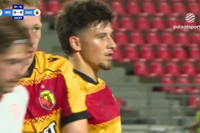 Skrót meczu Iberia 1999 Tbilisi - Jagiellonia Białystok 1-2 (fot. YouTube / Polsat Sport)