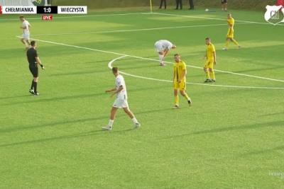 Skrót meczu Chełmianka Chełm - Wieczysta II Kraków 1-0 (fot. YouTube / Chełmianka TV)