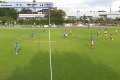 Skrót meczu Orzeł Przeworsk - Pogoń-Sokół II Lubaczów 2-4 (fot. YouTube / Meczing TV)