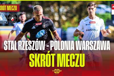 Skrót meczu Stal Rzeszów - Polonia Warszawa 2-1 (fot. YouTube / TVP Sport)