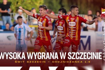 Skrót meczu Świt Szczecin - Chojniczanka Chojnice 1-5 (fot. YouTube / Chojniczanka)