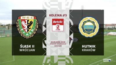 Skrót meczu Śląsk II Wrocław - Hutnik Kraków 2-0 (wideo OnNetwork)