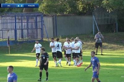 Skrót meczu JKS Jarosław - Pogoń-Sokół Lubaczów 5-2 (fot. YouTube / MVISION)