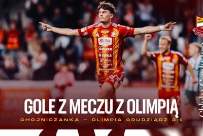 Skrót meczu Chojniczanka Chojnice - Olimpia Grudziądz 3-1 (fot. YouTube / Chojniczanka)