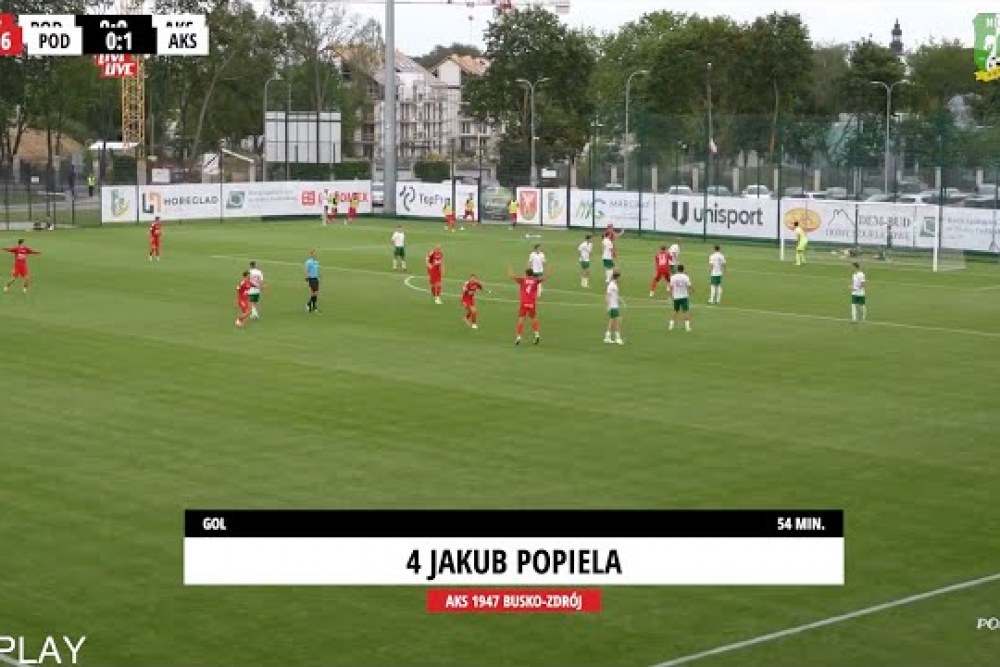 SKRÓT MECZU: Podlasie Biała Podlaska - AKS Busko-Zdrój 2-1 [WIDEO]