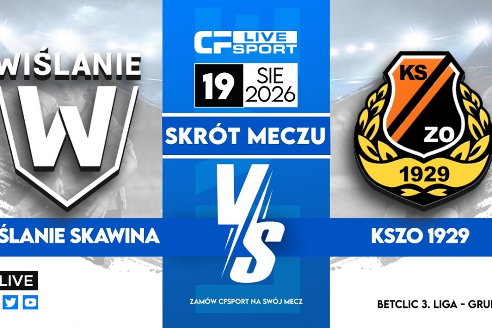 SKRÓT MECZU: Wiślanie Skawina - KSZO Ostrowiec Świętokrzyski 2-2 [WIDEO]