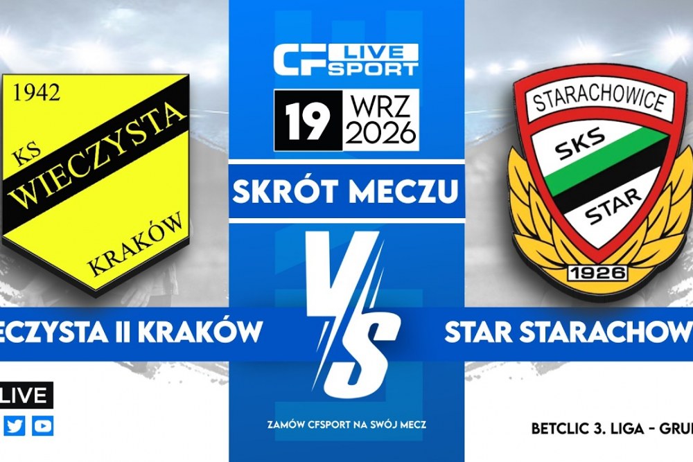 SKRÓT MECZU: Wieczysta II Kraków - Star Starachowice 0-0 [WIDEO]