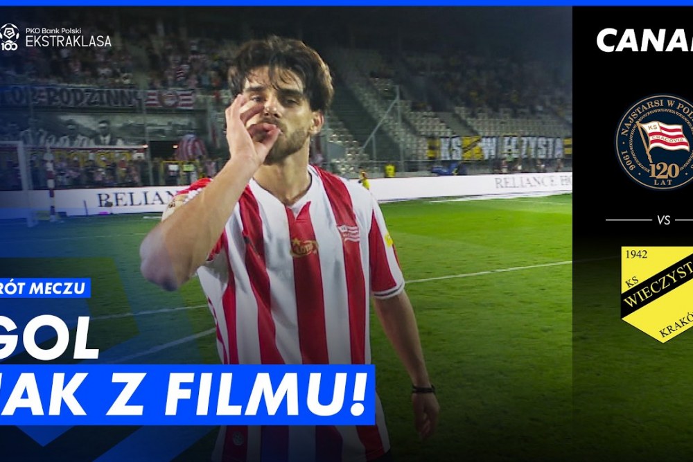 SKRÓT MECZU: Cracovia - Wieczysta Kraków 3-2 [WIDEO]