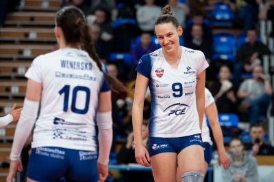 PGE Rysice Rzeszów w pierwszym meczu półfinałowym pokonały BKS Bostik ZGO Bielskko-Biała (fot. Monika Pliś/Rysice Rzeszów)