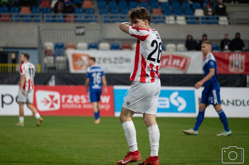 Lucio Ceci w meczu z Wisłą Płock zaliczył debiut w pierwszej drużynie (fot. P. Golonka/ Resovia)