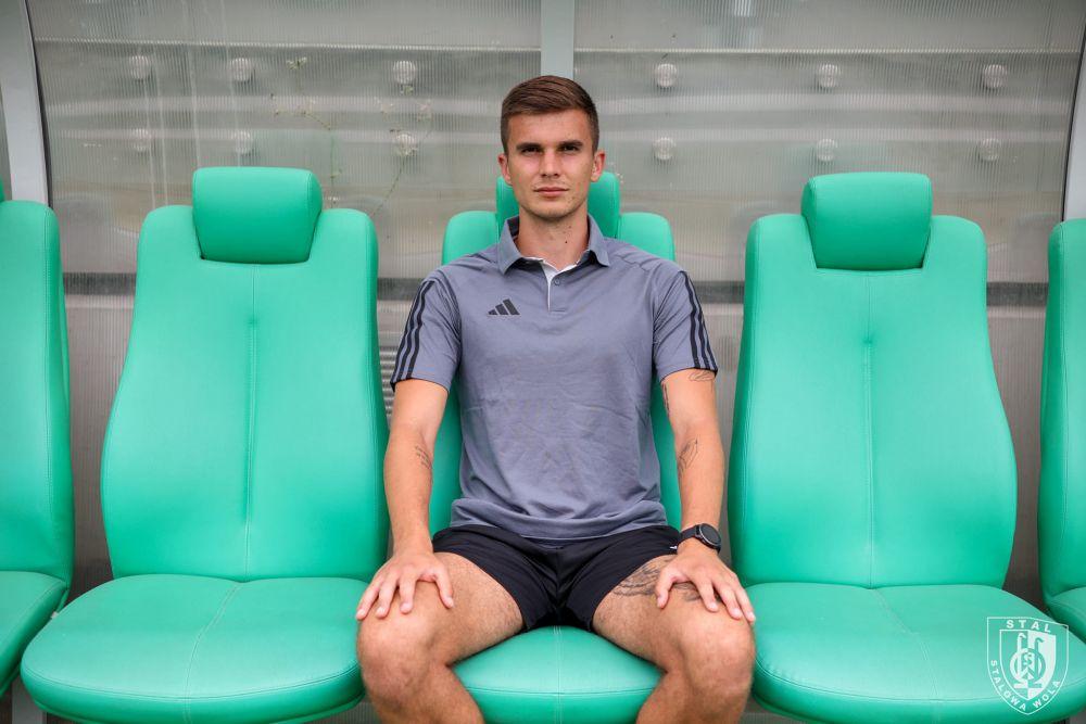 Kacper Dereń w sztabie szkoleniowym Stali Stalowa Wola (fot. Stal Stalowa Wola)