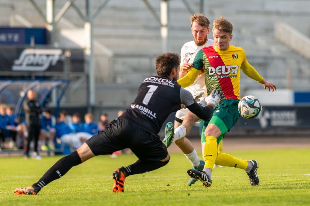 Kacper Drelich (w barwach Sokoła Kolbuszowa Dolna) zostanie piłkarzem JKS-u Jarosław (fot. Karpaty Krosno)