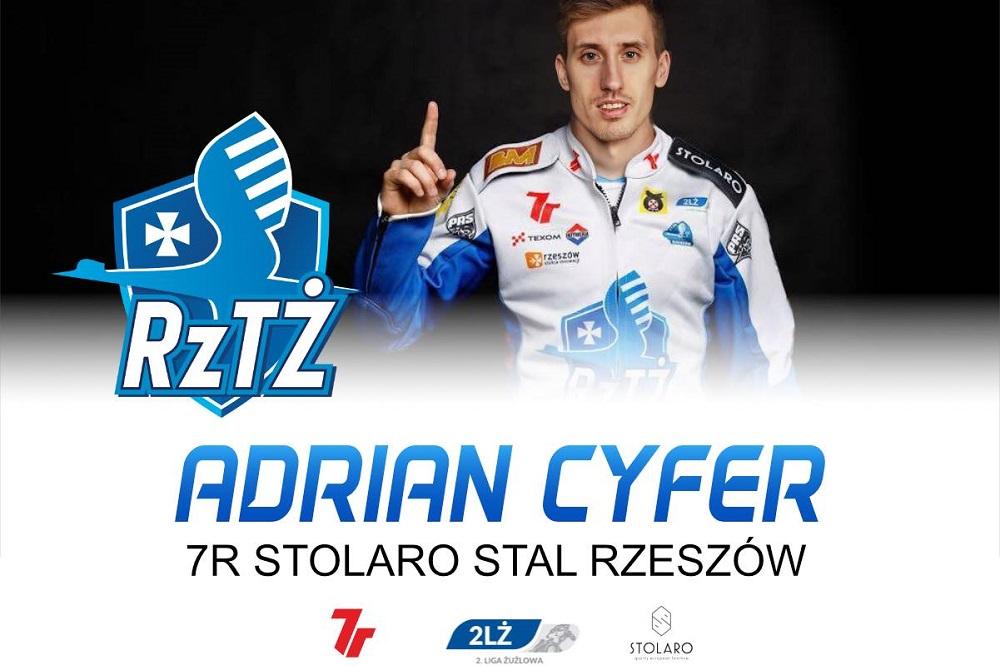 Adrian Cyfer będzie jeździł w 7R Stolaro Stali Rzeszów. (fot. RzTŻ Rzeszów)