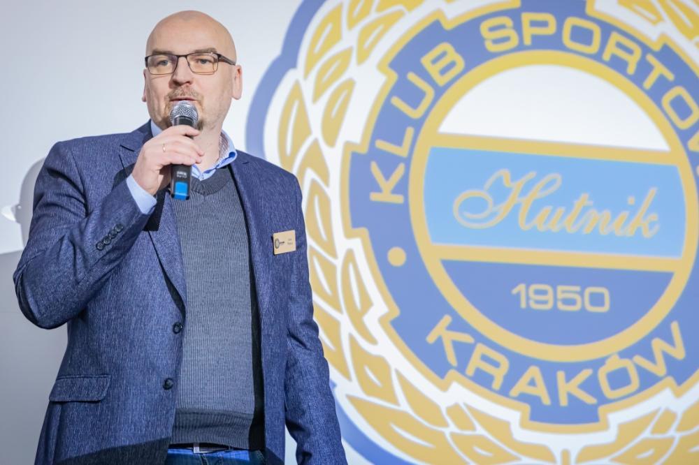 Na zdjęciu Artur Trębacz, prezes Hutnika Kraków (fot Marcin Kądziołka / Hutnik Kraków)