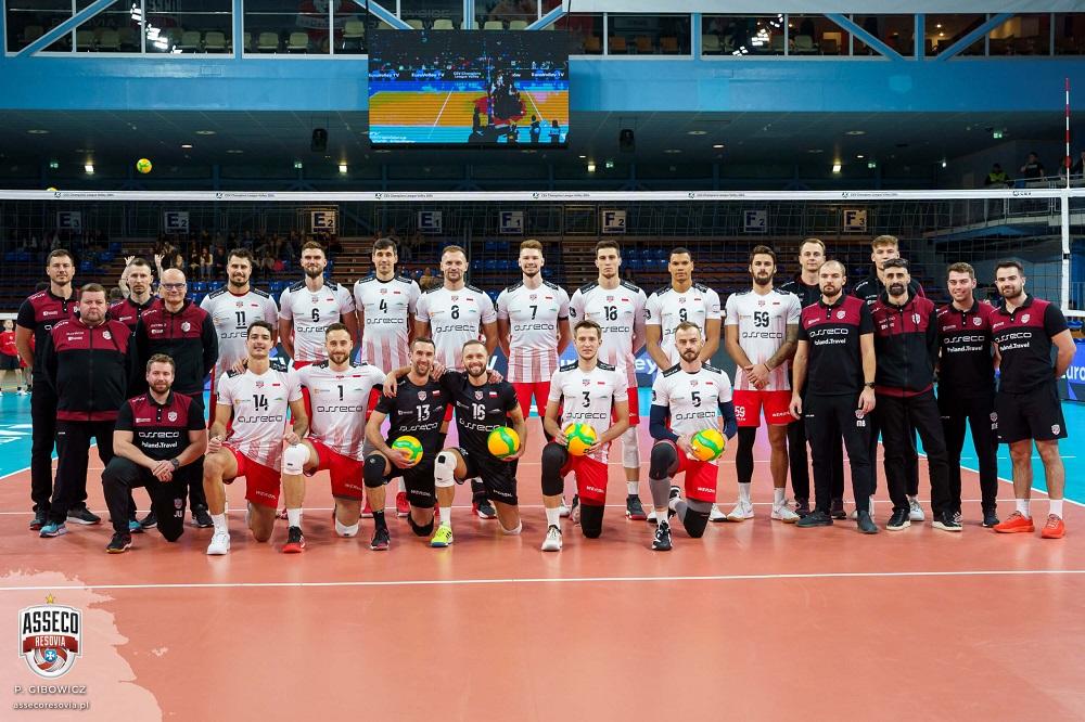 Na fazie grupowej skończyła się przygoda Asseco Resovii w Lidze Mistrzów. Fot Piotr Gibowicz. 