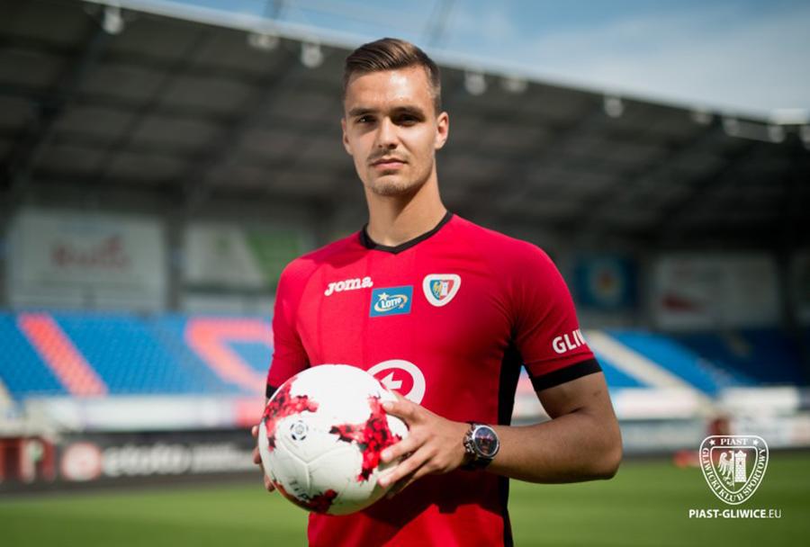 Bartosz Waleńcik już w barwach Piasta Gliwice (fot. piast-gliwice.eu)