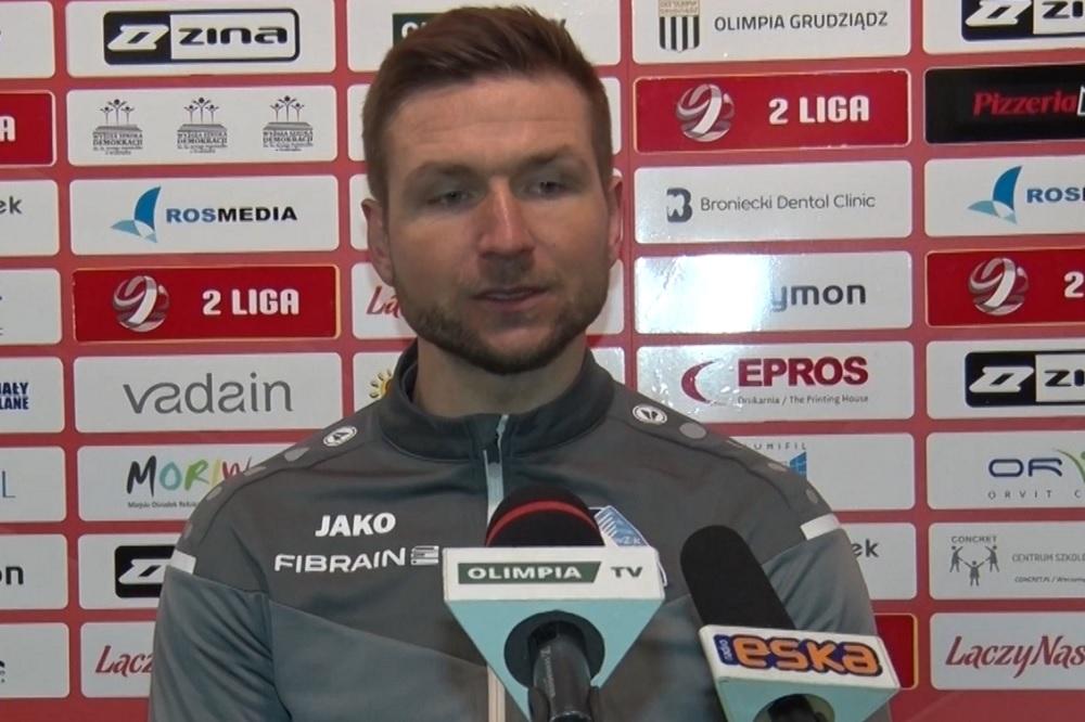 Daniel Myśliwiec uważa, że Stal Rzeszów zagrała dobry mecz z Olimpią Grudziądź. (fot. Olimpia)
