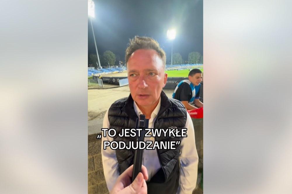 Na zdjęciu Dariusz Słowiński, wiceprezes Polonii Piła (fot. facebook.com/KibicePoloniiPila)