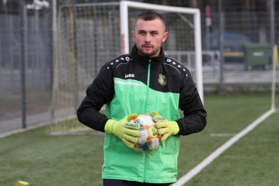 Na zdjęciu Dawid Pierzkiewicz, jeszcze w barwach Stali Stalowa Wola (fot. Radosław Kuśmierz)