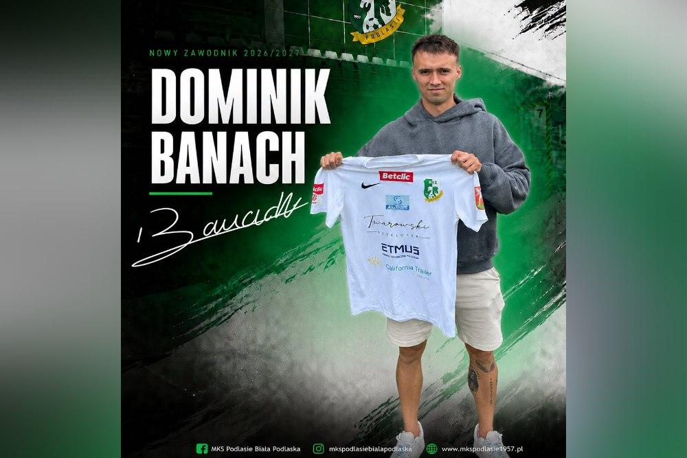 Dominik Banach odchodzi z Resovii. W sezonie 2026/2027 będzie grał w trzecioligowym Podlasiu Białą Podlaska (fot. facebook.com/podlasie)