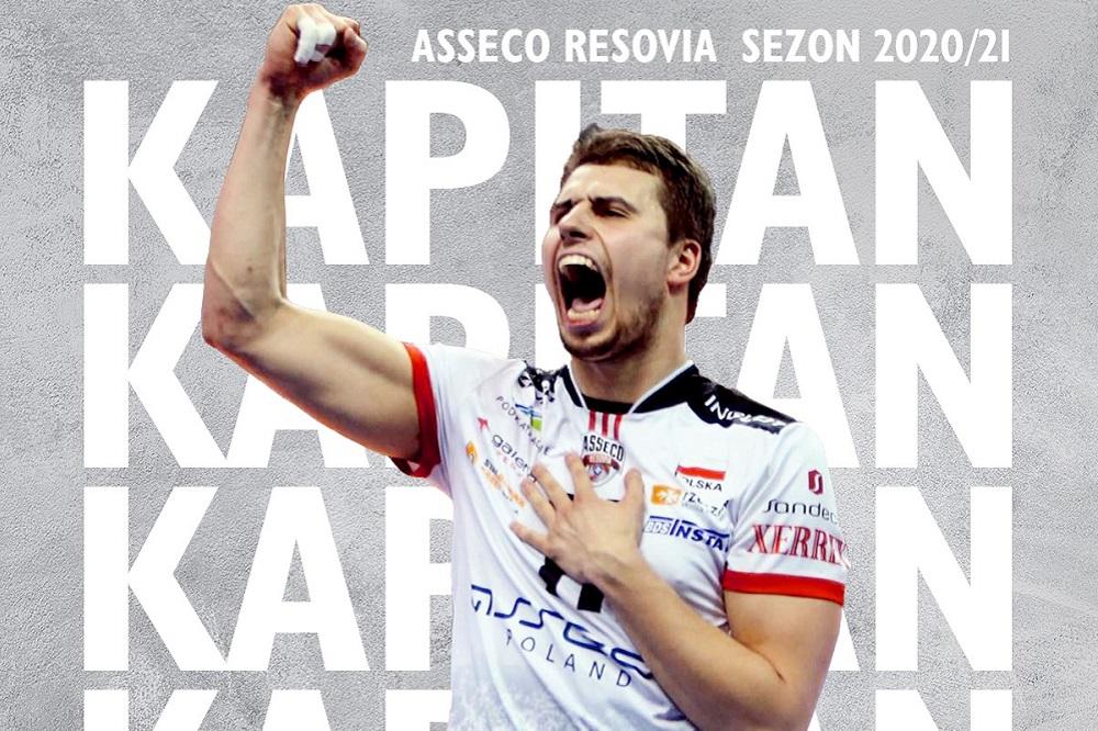 Fabian Drzyzga będzie kapitanem Asseco Resovii. (fot. Resovia)