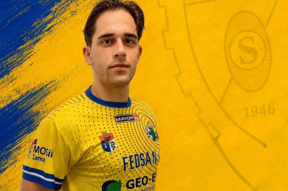 Na zdjęciu Igor Zarzyka, nowy zawodnik Ekoball Stali Sanok (fot. facebook.com/EkoballStalSanok)