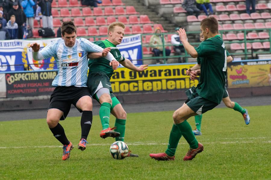 Wisłoka Dębica (zielone koszulki) przegrała już 7 raz z rzędu (fot. Marcin Pirga)