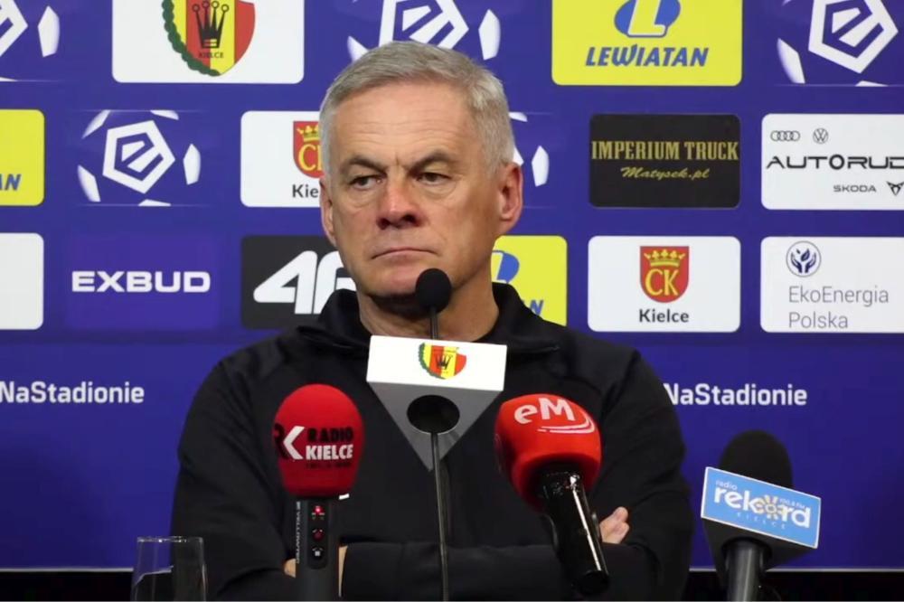 Jacek Zieliński może zagrać o posadę w meczu z Termalicą (fot. Korona Kielce)