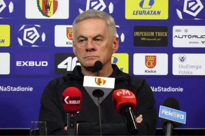 Jacek Zieliński może zagrać o posadę w meczu z Termalicą (fot. Korona Kielce)
