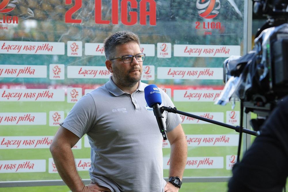 Marcin Wołowiec tonował emocje po meczu z GKS-em Katowice. (fot. Gieksa TV)