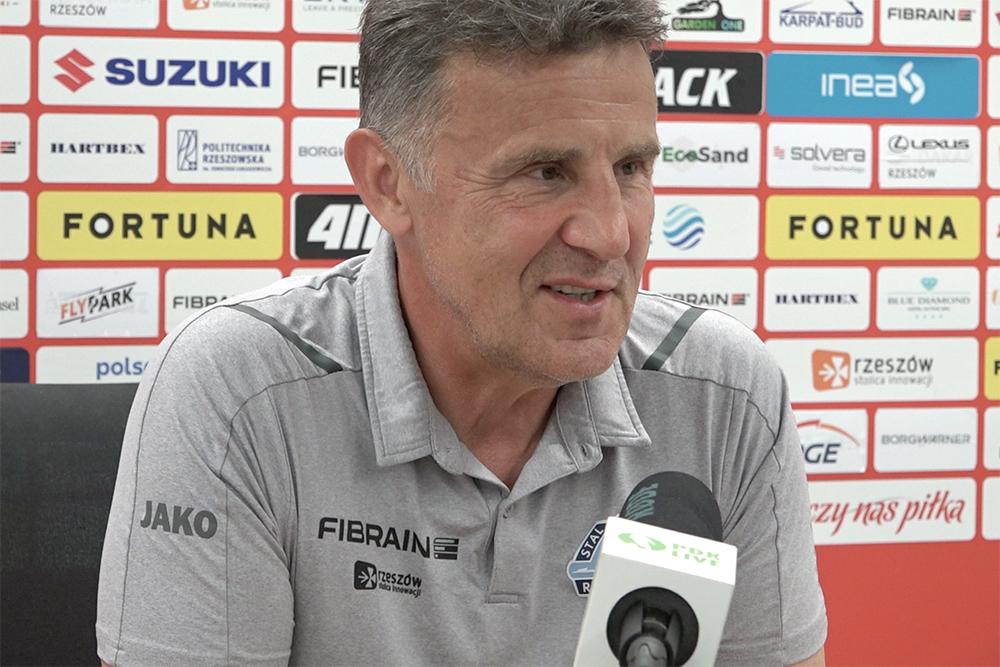 Trener Marek Zub przed meczem Miedź Legnica - Stal Rzeszów.