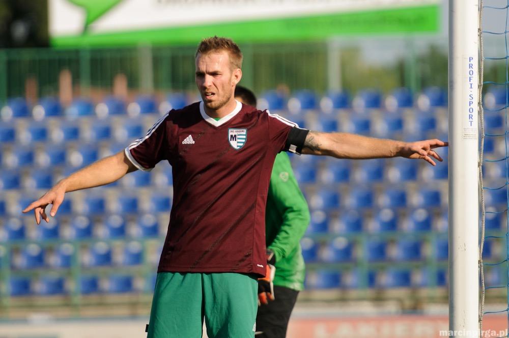 Na zdjęciu jeden z piłkarzy OKS Markiewicza Krosno (fot. Marcin Pirga)