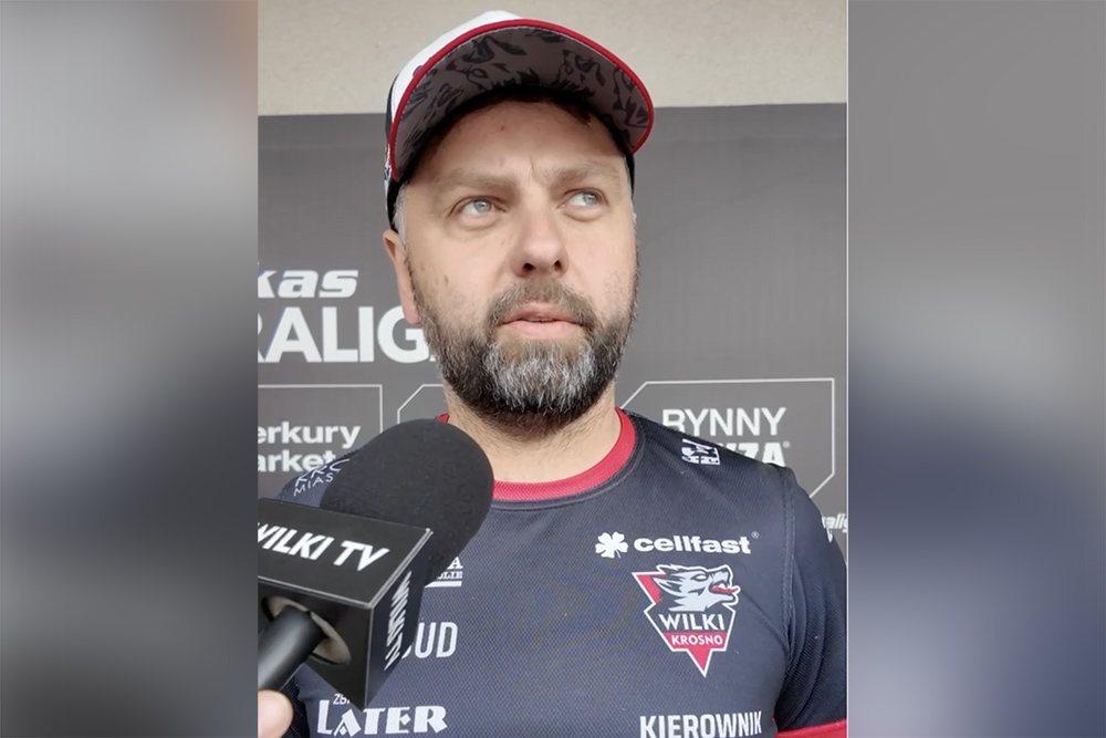Na zdjęciu Michał Finfa, menedżer klubu z Krosna (fot. Cellfast Wilki Krosno)