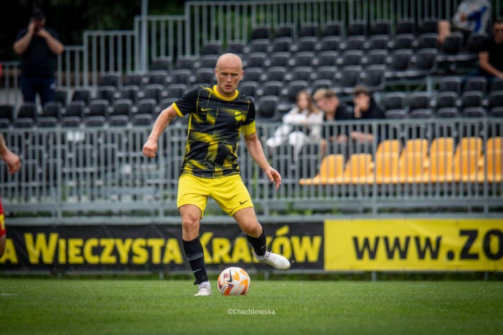 Na zdjęciu Michał Pazdan, zawodnik Wieczystej Kraków i były reprezentant Polski (fot. @Chachlowska / Wieczysta Kraków / archiwum)