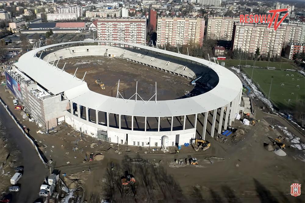 Budowa PCLA w Rzeszowie - widok z drona (fot. Resovia TV)