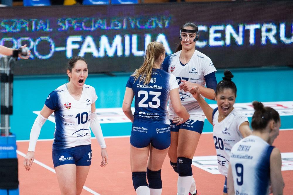 PGE Rysice Rzeszów nie dały szans BKSowi BOSTIK ZGO Bielsko-Biała. Fot. Monika Pliś