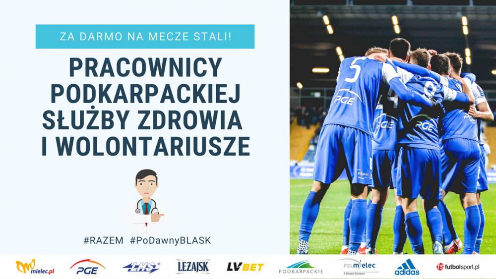 Na mecze PGE Stali Mielec pracownicy służby zdrowia będą mogli przychodzić ZA DARMO! (fot. Stal Mielec)
