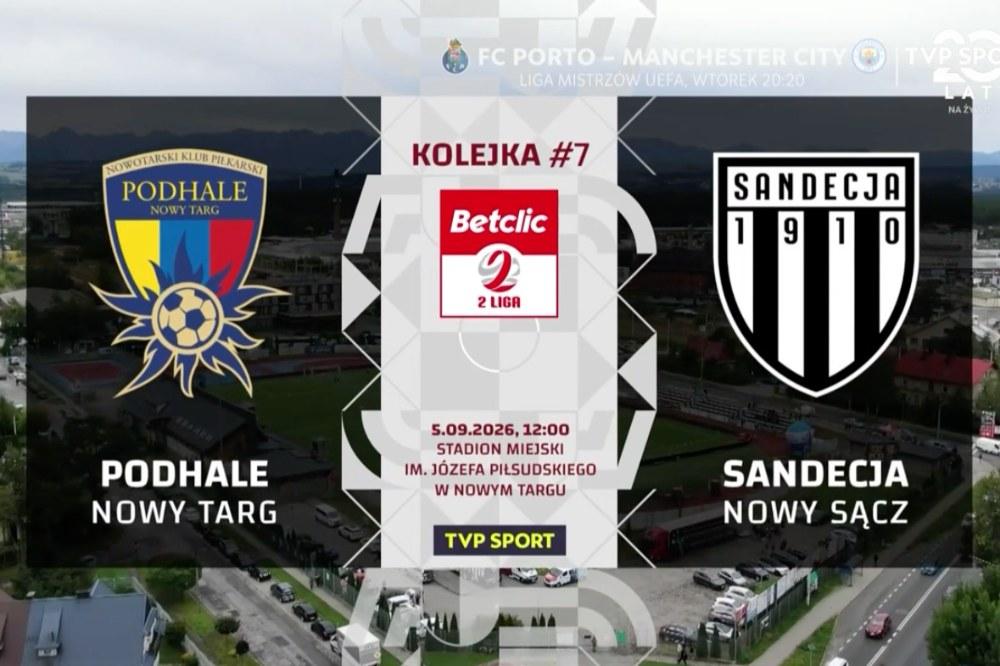 Skrót meczu Podhale Nowy Targ - Sandecja Nowy Sącz 2-1 (wideo OnNetwork)