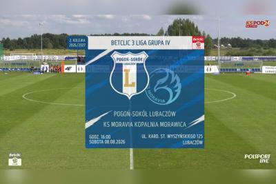 Skrót meczu Pogoń-Sokół Lubaczów - Moravia Morawica 0-2 (fot. YouTube /Pogoń-Sokół Lubaczów